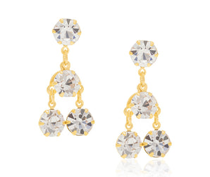GOLD EARRING WITH CRYSTAL