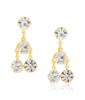GOLD EARRING WITH CRYSTAL