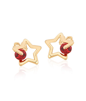 GOLD EARRING WITH CRYSTAL