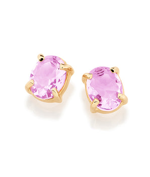 GOLD EARRING WITH CRYSTAL