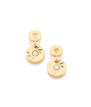 GOLD EARRING WITH ZIRCONIA