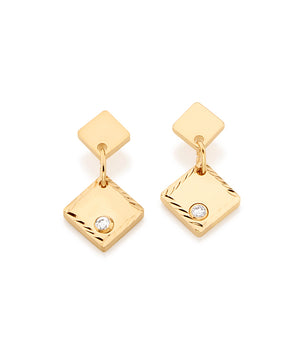 GOLD EARRING WITH ZIRCONIA