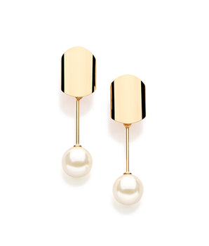 GOLD EARRING WITH PEARL