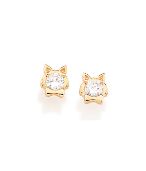 GOLD KID'S EARRING WITH ZIRCONIA