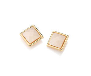 GOLD EARRING WITH STONE