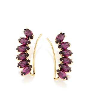 GOLD EARRING WITH CRYSTAL