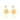 GOLD EARRING WITH CRYSTAL AND ZIRCONIA