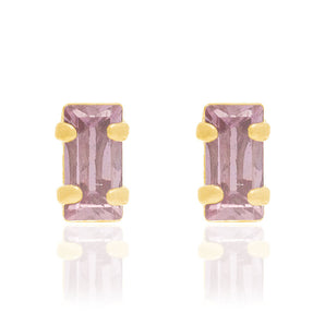 GOLD KID'S EARRING WITH CRYSTAL
