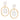 GOLD EARRING WITH ZIRCONIA AND STONE