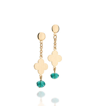 GOLD EARRING WITH CRYSTAL