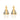 GOLD EARRING WITH ZIRCONIA