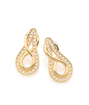 GOLD EARRING WITH ZIRCONIA