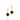 GOLD EARRING WITH ZIRCONIA AND STONE
