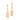 GOLD EARRING WITH ZIRCONIA AND STONE