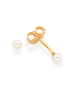 GOLD PLATED EARRING WITH PEARL