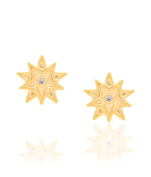 GOLD EARRING WITH CRYSTAL