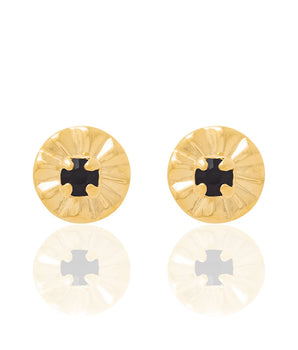 GOLD EARRING WITH CRYSTAL