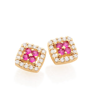 GOLD EARRING WITH ZIRCONIA