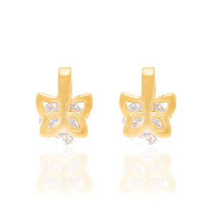 GOLD EARRING WITH CRYSTAL
