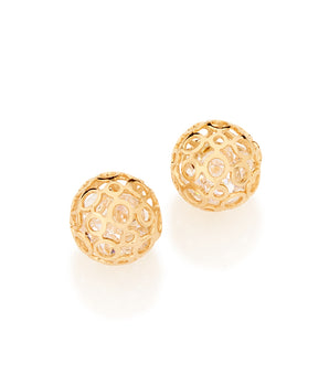 GOLD PLATED EARRING WITH CRYSTAL