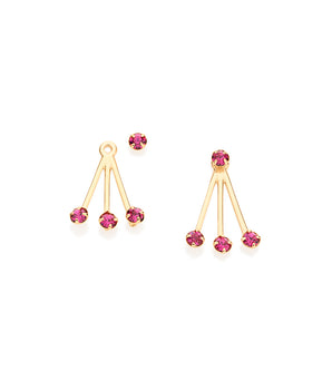 GOLD EARRING WITH CRYSTAL