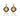 GOLD EARRING WITH CRYSTAL AND ZIRCONIA