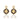 GOLD EARRING WITH CRYSTAL AND ZIRCONIA