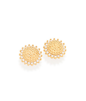 GOLD EARRING WITH ZIRCONIA