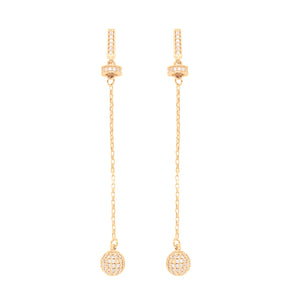 GOLD EARRING WITH ZIRCONIA