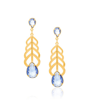 GOLD EARRING WITH CRYSTAL