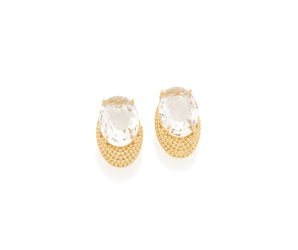 GOLD EARRING WITH CRYSTAL