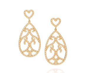 GOLD EARRING WITH ZIRCONIA