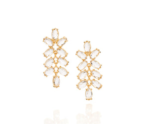 GOLD EARRING WITH CRYSTAL