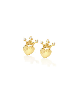 GOLD EARRING WITH ZIRCONIA
