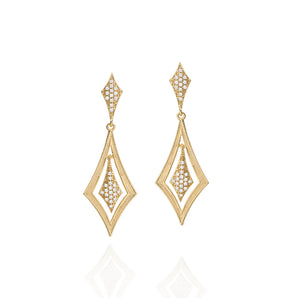 GOLD EARRING WITH ZIRCONIA