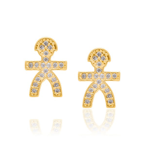 GOLD EARRING WITH ZIRCONIA
