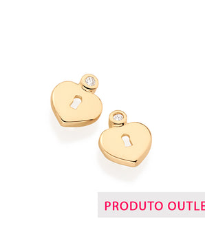 GOLD EARRING WITH ZIRCONIA