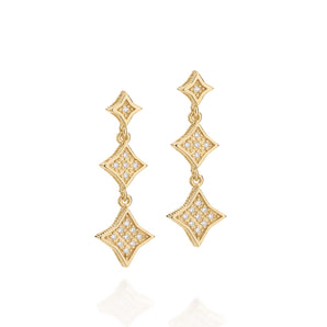 GOLD EARRING WITH ZIRCONIA