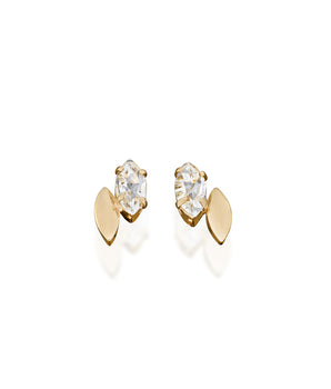 GOLD EARRING WITH CRYSTAL