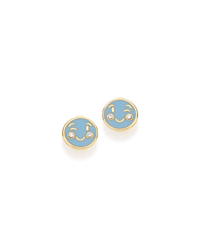 GOLD KID'S EARRING WITH CRYSTAL