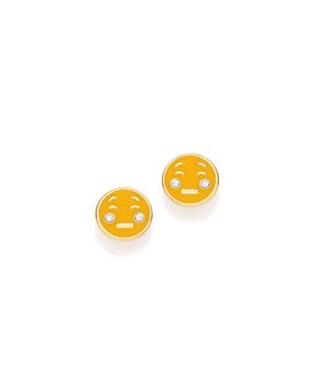 GOLD KID'S EARRING WITH CRYSTAL