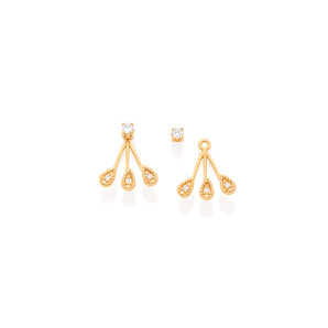 GOLD EARRING WITH ZIRCONIA