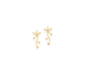 GOLD EARRING WITH ZIRCONIA