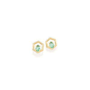 GOLD EARRING WITH CRYSTAL