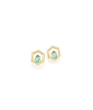 GOLD EARRING WITH CRYSTAL