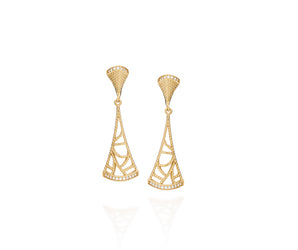 GOLD EARRING WITH ZIRCONIA