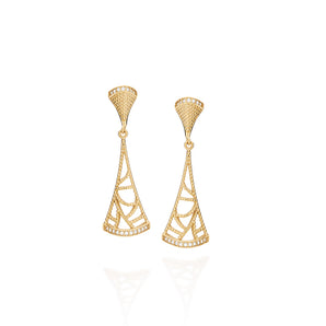 GOLD EARRING WITH ZIRCONIA