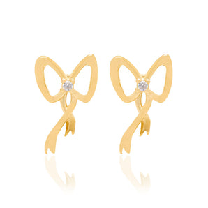 GOLD EARRING WITH ZIRCONIA