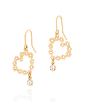 GOLD EARRING WITH ZIRCONIA