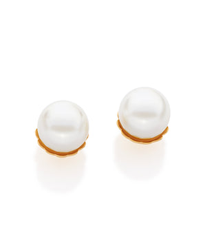 GOLD EARRING WITH PEARL